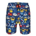 thumbnail image 3 of Honeii's Animals Rescue Team Print Men's Casual Shorts with Drawstring，Swim Trunks Quick Dry Beach Shorts, 3 of 5