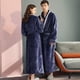 thumbnail image 3 of Camisón de hombre Otoño e Invierno Pijamas gordos Pareja de una pieza Talla extra grande Albornoz de franela Otaku Largo para mujer, 3 of 5