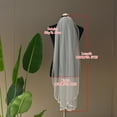 thumbnail image 5 of Elegant Single Layer Bridal Veils Beaded Edges Fingertip Length Wedding Veils, 5 of 13