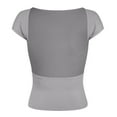 thumbnail image 6 of Fsqjgq Womens Summer Tank Tops Womens Summer Tops Fashion Tunic Women's Summer Sexy Backless Nylon Wicking Comfortable And Breathable Short Sleeve Slim Fit Top T Shirt Summer Tank Tops for WomenM, 6 of 7