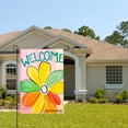 thumbnail image 2 of Amhnf Welcome Colorful Flower Garden Flag For Home Outdoor Garden Yard Decor 12x18 inch, 2 of 5