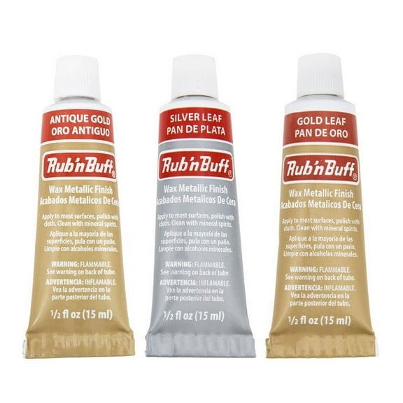 Rub 'n Buff Variety Assortment (Silver Leaf, Gold Leaf and Antique Gold)