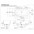 thumbnail image 5 of Kingston Brass VRTRS673422 67" Solid Surface Egg Shaped Double Ended Freestanding Tub with Drain, Matte White, 5 of 7