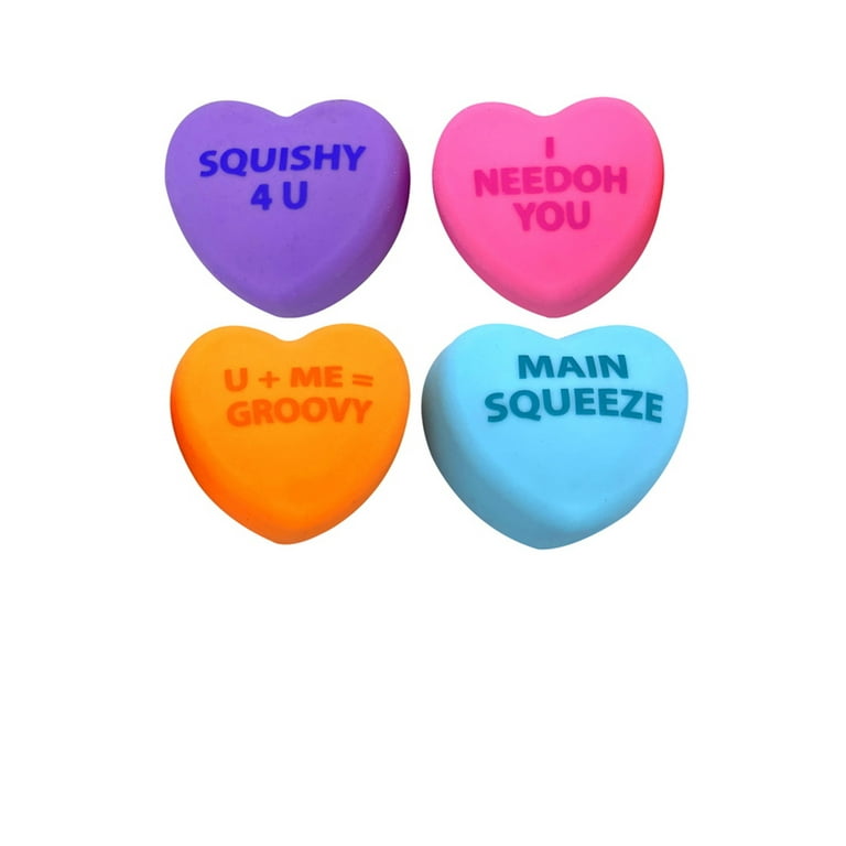 NeeDoh Squeeze Hearts Stress One per Orden Random Color Ages 3+