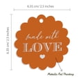 thumbnail image 6 of Inkdotpot Real Silver Foil Made With Love Text Tags Favor Hang Paper Tags 100 Pieces, 6 of 6