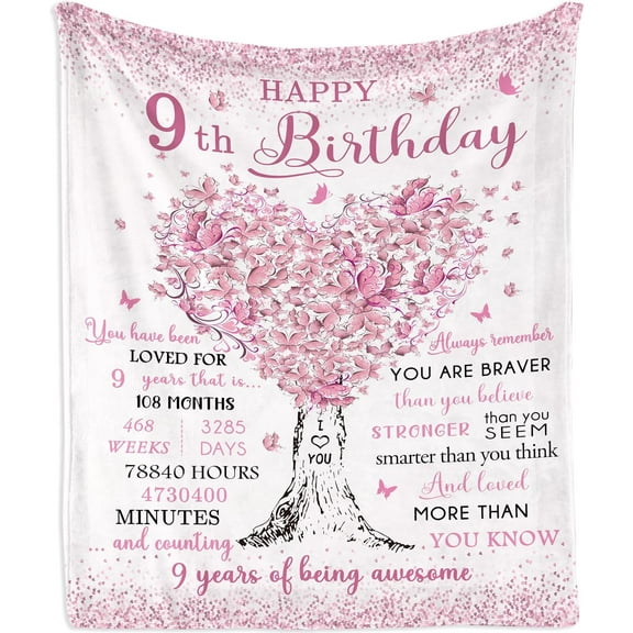LHSHID Gifts for 9 Year Old Girls Blanket 9 Year Old Girl Gifts9 Year Old Girl Birthday Gift Ideas9th Birthday Gifts for GirlsBest Party Gift for Age 9 30"x40"