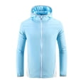 thumbnail image 1 of Weiqiqre Mens Lightweight Running Jacket Sun Protection Top Solid Color Long Sleeved Hooded Top, 1 of 7