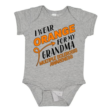 

Inktastic I Wear Orange for My Grandma- Multiple Sclerosis Awareness Gift Baby Boy or Baby Girl Bodysuit