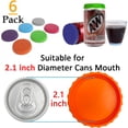 thumbnail image 2 of Silicone soda can lids, 6-pack reusable lids for soda/beverage/beer cans, 2 of 5