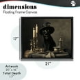 thumbnail image 3 of Vintage Witchy Black Cat Black Framed Floater Canvas Wall Art, design by Arlington Prints, 3 of 10