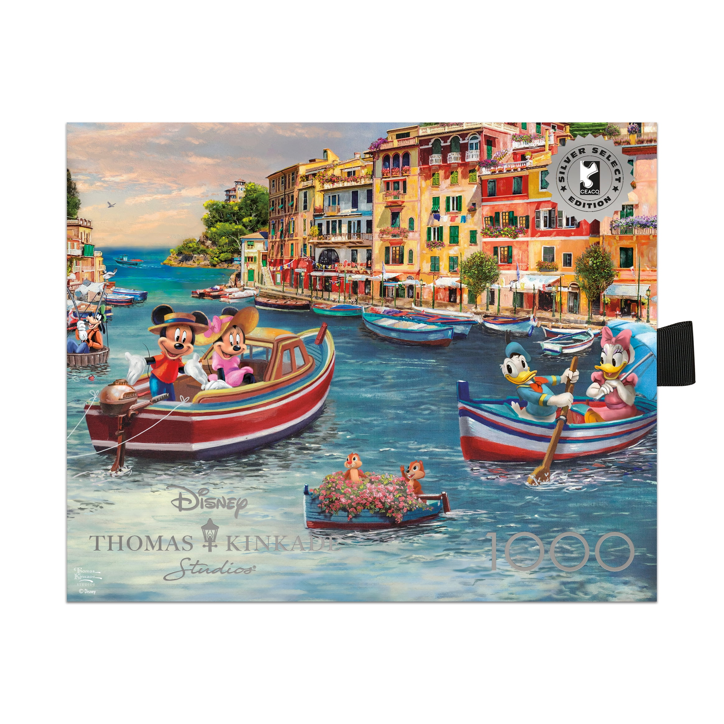 Ceaco Mickey and Minnie in Italy 1000-Piece Interlocking Jigsaw Puzzle for Adults Ages 14+