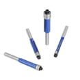 thumbnail image 4 of 4PCS 1/4 6MM Shank Double Bearing Flush Trim Bit Router Bit Set Woodworking Milling Cutter For Wood Bit Face Mill , High Precision, 4 of 7