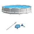 thumbnail image 1 of Intex 12ft x 30in Prism Frame Above Ground Swimming Pool and Maintenance Kit, 1 of 7
