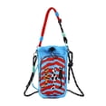 thumbnail image 3 of Cute Cartoon Canvas Water Bottle Holder Bag Adjustable Strap Crossbody Cup Carrier with Zipper Pocket, 3 of 7