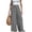 Gray #012, variant on Wide Leg Pants Women Bow Tie Knot High Waisted Linen Pants Summer Casual Flowy Wide Leg Palazzo Pants Black L