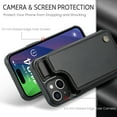 thumbnail image 3 of for iPhone 15 Case with Card Holder, Wallet Case for Women Men with RFID Blocking, Durable Leather Kickstand Magnetic Clasp Shockproof Phone Case for iPhone 15, 3 of 12