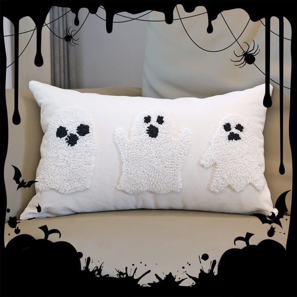 Funda de Almohada de Fantasma de Halloween, Cojín Decorativo para Sala de Estar o Sofá
