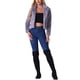 thumbnail image 2 of CHAQUETA CORTA DE PIEL SINTÉTICA SUELTA DE MODA INVIERNO PARA MUJERES CHIC XL GRIS MORADO, 2 of 6