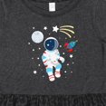 thumbnail image 4 of Inktastic Astronaut the Moon Spaceship and Shooting Star Girls Toddler Dress, 4 of 5