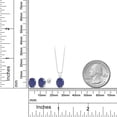 thumbnail image 3 of Gem Stone King 925 Sterling Silver Blue Lapis Pendant Earrings Set for Women (4.20 Cttw, Gemstone Birthstone, Oval 8X6MM, With 18 inch Chain), 3 of 3
