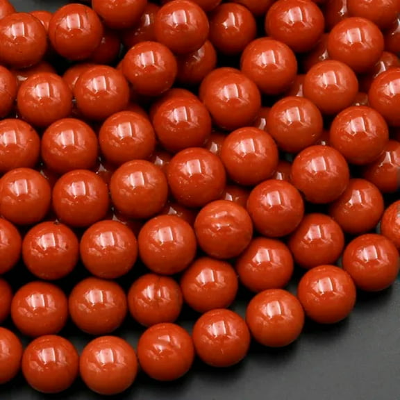 K-KED AAA Natural Red Jasper 4mm 6mm 8mm 10mm Round Beads Red Jasper Strand 15"-4 mm