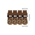 thumbnail image 3 of Qiopertar Non-Slip Waterproof Dog Shoes, Adjustable Anti-Slide Pet Socks for Small Medium Large Dogs, Breathable Paw Protectors for Walks Travel Indoor Outdoor Use, Brown, 3 of 6