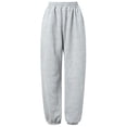thumbnail image 2 of Curuila Children Girls Sweatpants Elastic Waistband Solid Color Relaxed Fit Fashion Casual Trousers Grey Size 4-5 Years, 2 of 3
