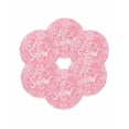 thumbnail image 7 of 15 Inch Round Placemats Set of 6, Pink Christmas Non Slip Heat Insulation PP Table Mats, Winter Xmas White Snowflakes Texture Washable Place Mats for Kitchen Dining Party Table Decor, 7 of 7