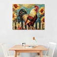 thumbnail image 2 of Nawypu  Farmhouse Chicken Wall Art Rooster Sunflowers Pictures Kitchen Decor Motivational Quotes Canvas Painting Rustic Country Flowers Poster Framed Artwork for Kitchen Living Room, 2 of 6