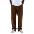 thumbnail image 4 of Men's Corduroy Pants, Elastic Waist Straight Leg Casual Trousers with Ribbed Texture, Retro Style Streetwear Pants for Everyday Wear Coffee XXXXL, 4 of 9