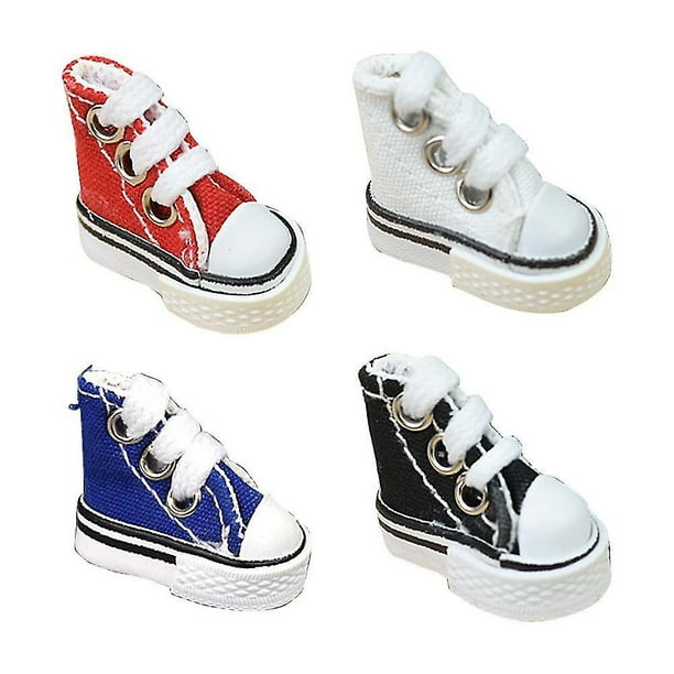 Mini zapatos de dedo lindos zapatos de lona para patineta con dedos break dance rojo 3 5 cm jm