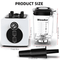 thumbnail image 6 of Commercial Blender, 2200W High Power Blender for Smoothies, 60 Oz BPA-Free Countertop Blenders for Kitchen, Professional Blenders for Ice Crushing, Frozen Drinks, Milkshakes, Baby Food, Nut Butter, 6 of 9