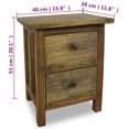thumbnail image 4 of vidaXL Table de Chevet Bois Récupéré Massif 40x30x51 cm, 4 of 5
