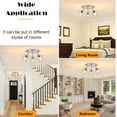 thumbnail image 5 of 3-Light Brushed Nickel Semi Flush Mount Ceiling Light Adjustable Kitchen Light Fixtures Ceiling Mount Multi-Directional Ceiling Lights for Hallway Farmhouse Foyer, 5 of 7