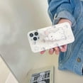 thumbnail image 6 of Cream White Floral Bunny Phone Case for iPhone 13 Pro, Cute Korea 3D Rabbit Tulip Flower Cartoon Case with Rabbit Hold Stand for Women Girls, 6 of 12