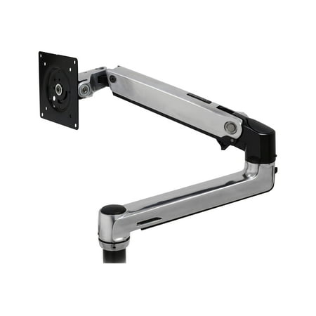 UPC: 0698833051582 | Ergotron LX – Mounting component (articulating arm  pole collar  extension) – Patented Constant Force Technology – for LCD display – polished aluminum with black accents – screen size: up to 40  – desk mount base