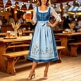 thumbnail image 4 of QUNYINEY Oktoberfest Summer Dresses for Women Plus Size Beer Carnival Sleeveless Long German Dirndl Dress Casual Square Neckline Loose Fit A Line Dresses, 4 of 5