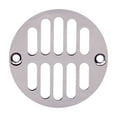 thumbnail image 4 of Westbrass Round Brass Shower Strainer Drain Cover with Crown Ring, Polished Chrome, 4 of 6