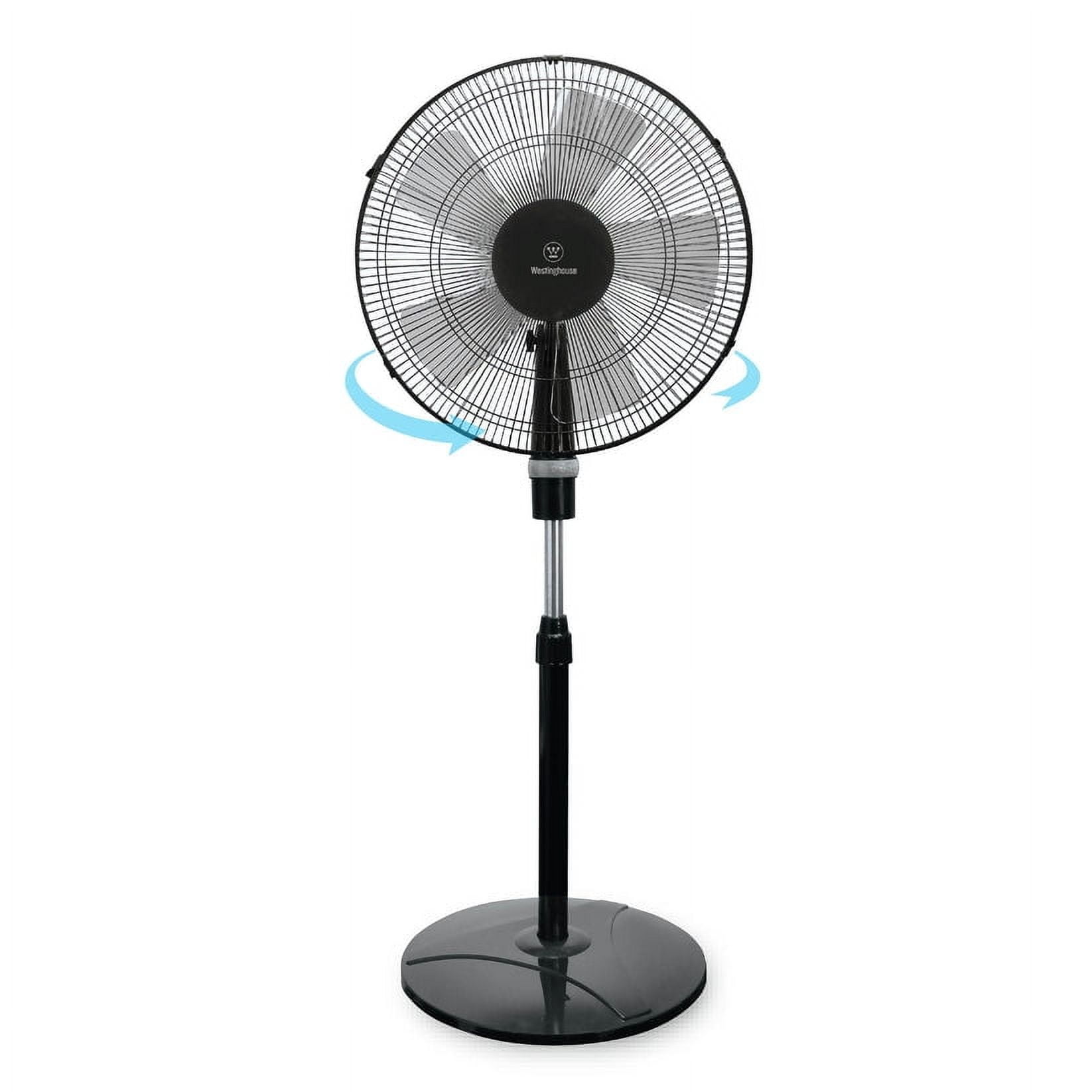 Westinghouse 16-inch Pedestal Fan, 5 Blade Design, 3 Speeds