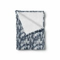 thumbnail image 2 of Woodland Soft Flannel Fleece Throw Blanket, Abstract Mix Shapes of Trees Overlapping Creative Design Print, Cozy Plush for Indoor and Outdoor Use, 70" x 90", Dark Blue Grey Sea Blue, by Ambesonne, 2 of 6