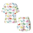 thumbnail image 6 of "Wukai Happy Easter Rabbit Women's Pajama Set - Short-Sleeve Top and Shorts with Elastic Waistband and Pockets for Loungewear, Yoga, and Casual Wear-4X-Large, 6 of 8