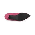 thumbnail image 5 of BLISSFUL STEP Women's Pointed Toe Zipper Stiletto Heels Ankle Boots Hot Pink 7, 5 of 7