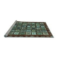 thumbnail image 2 of Ahgly Company Machine Washable Indoor Square Abstract Light Blue Modern Area Rugs, 8' Square, 2 of 4