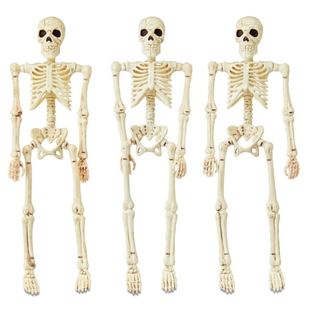 Halloween Mini Faux Skeletons, 8", 3 Count, by Way To Celebrate