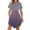 Purple., variant on Akafmk Summer Dresses for Women Casual Dresses,Gradient Color V-Neck Short Dress Short Sleeve Mini Dresses A Line Beach Sundress with Pockets