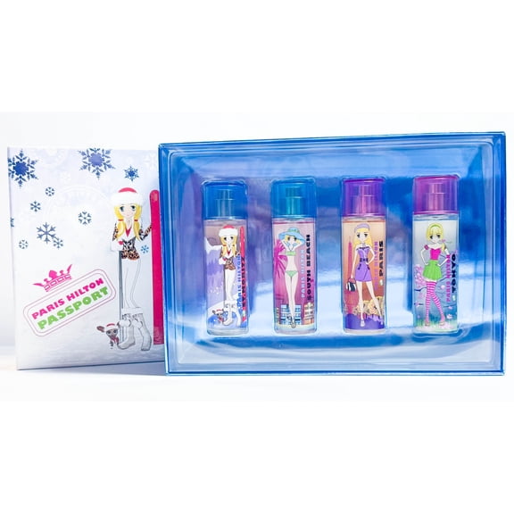 Paris Hilton Passport For Women Perfume 4 Pcs Gift Set