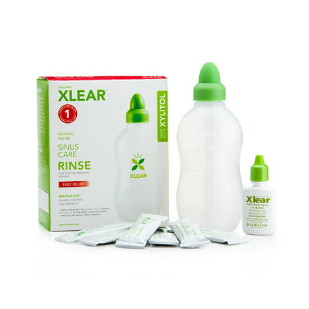 Sinus Rinse Kit with Plastic Bottle & 6 Refill