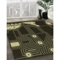 thumbnail image 2 of Ahgly Company Indoor Round Patterned Wood Brown Area Rugs, 6' Round, 2 of 6