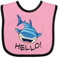 thumbnail image 3 of Inktastic Cute Whale Shark Says Hello Boys or Girls Baby Bib, 3 of 4
