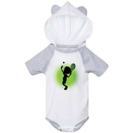 

Inktastic Tennis Player Gift Silhouette Boy Gift Baby Boy Bodysuit